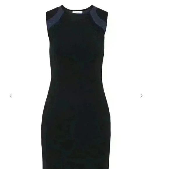 NWOT Women's Black Stretch-knit Mini Dress - Picture 2 of 8